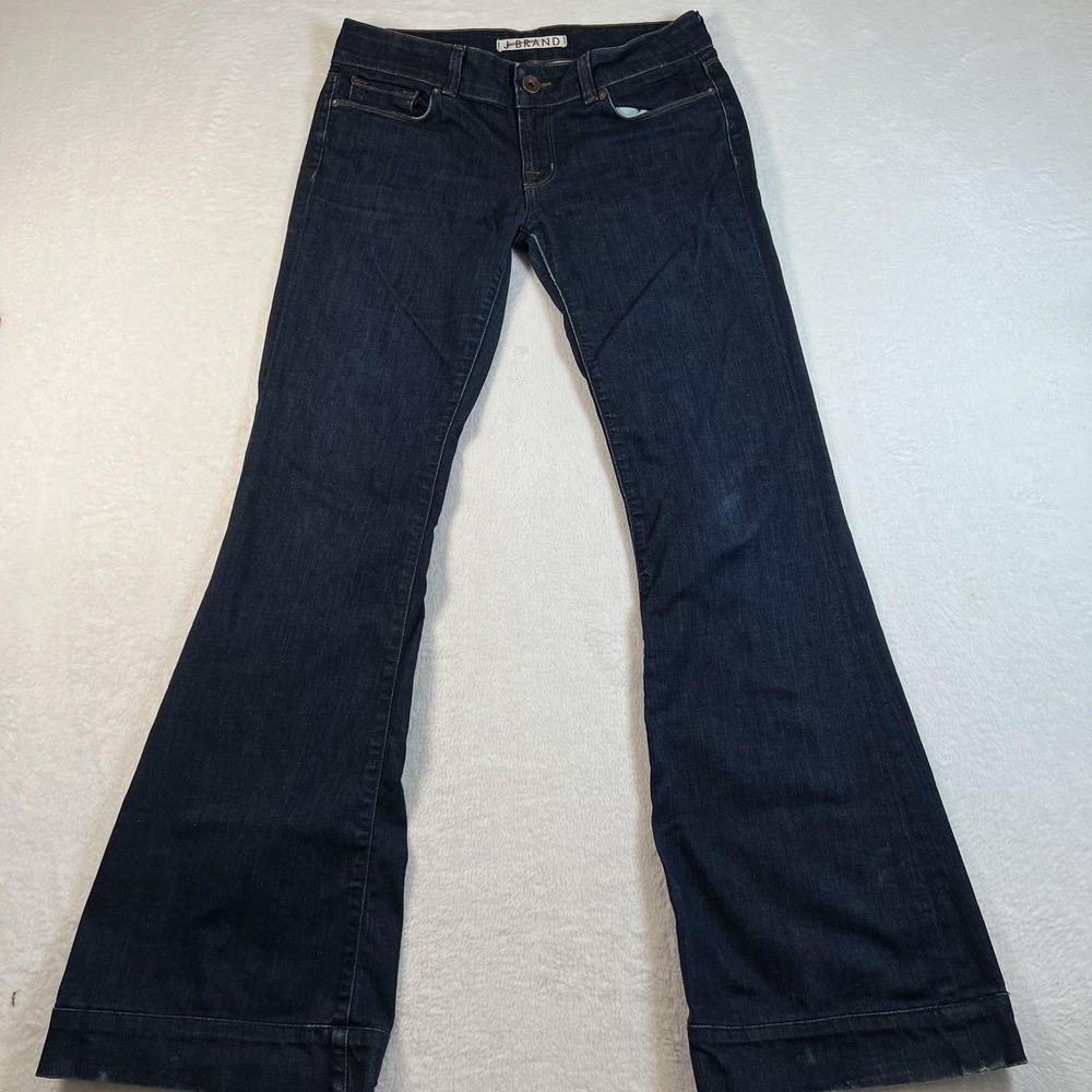 J Brand Love Story Jeans Womens 28 Blue Dark‎ Wash Low Rise Flare Leg Denim
